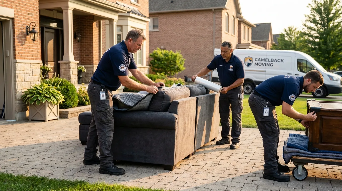 Large estate moving crew wrapping furniture in New Market, TN